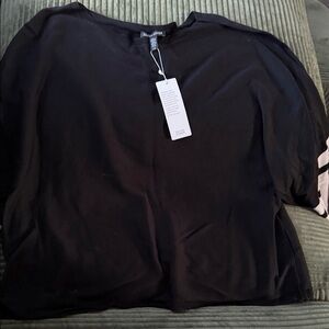 Eileen Fisher Black Short Sleeve Tee